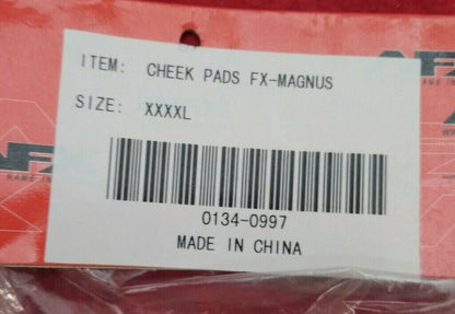 NEW AFX Helmet Cheek Pads for FX-Magnus / Black / 4XL / 0134-0997