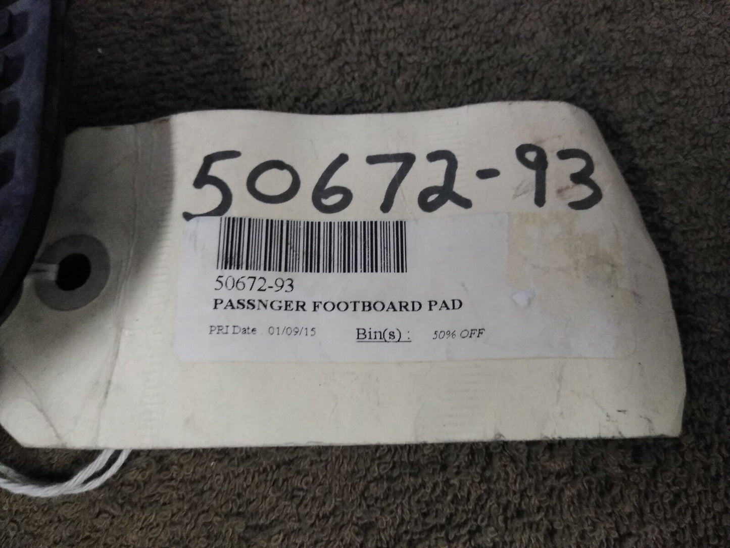 NEW Harley Davidson Passenger Floorboard Pad / 50612-93