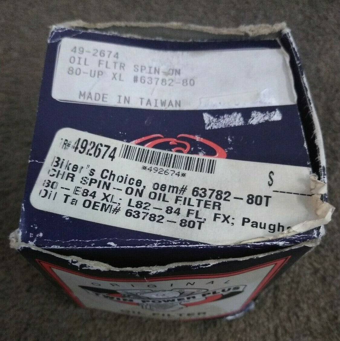 NEW Twin Power Plus Oil Filter / 49-2674 / 63782-80