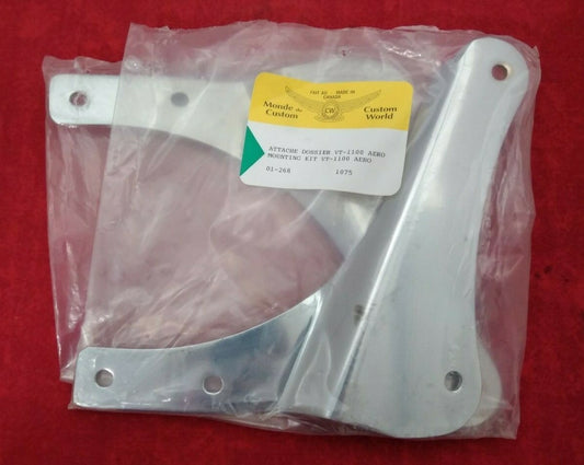 NEW Attache Dossier Aero Backrest Mounting Kit / VT-1100 / 01-268 / Chrome