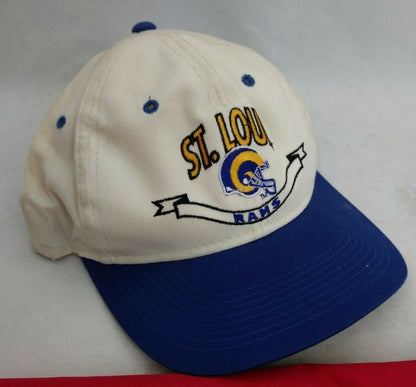 NOS Vintage St. Louis Rams Snapback Cap Hat / 90's Two Tone / ONFA