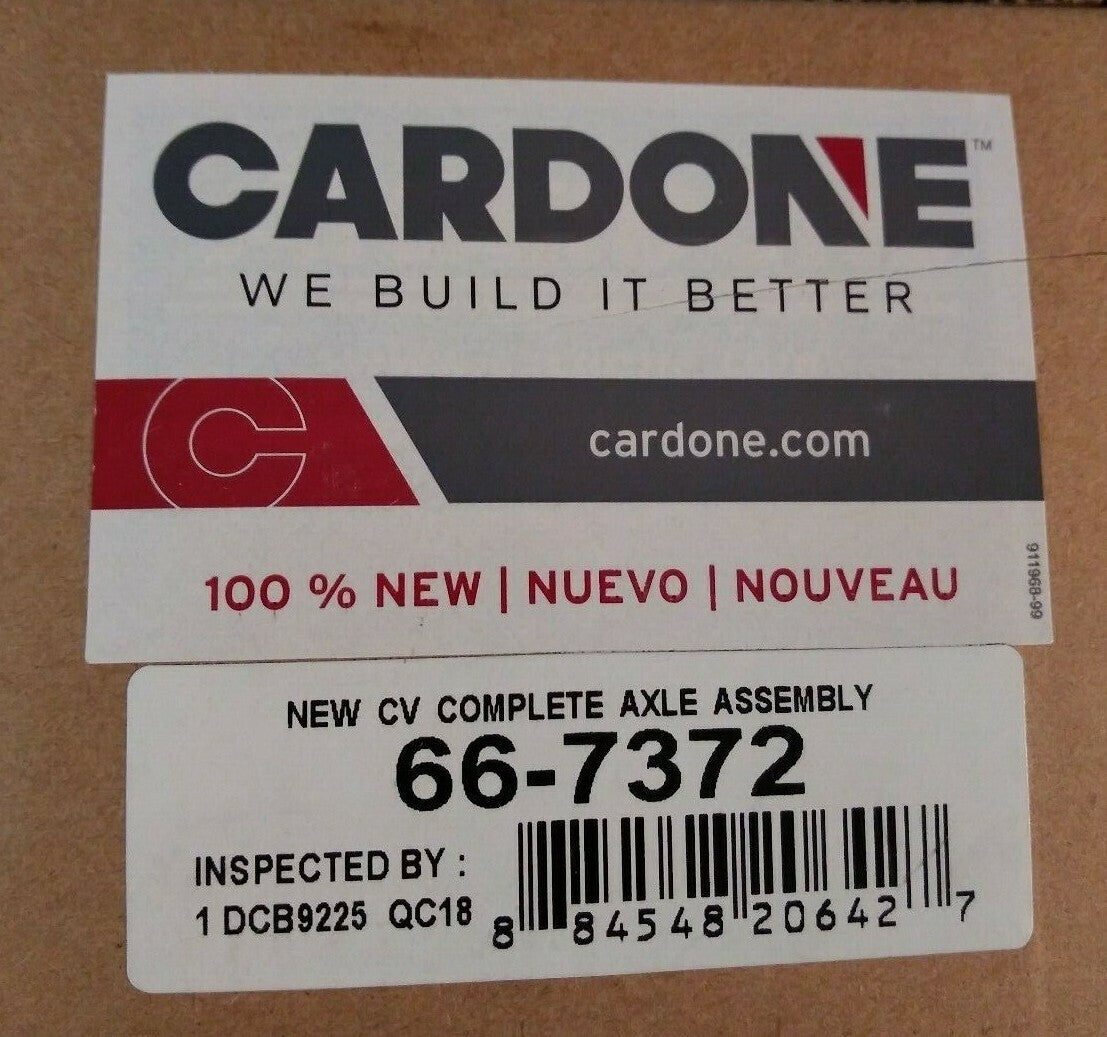 NEW Cardone Rear Passenger CV Complete Axle Assembly / 66-7372