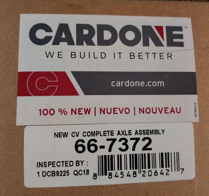 NEW Cardone Rear Passenger CV Complete Axle Assembly / 66-7372