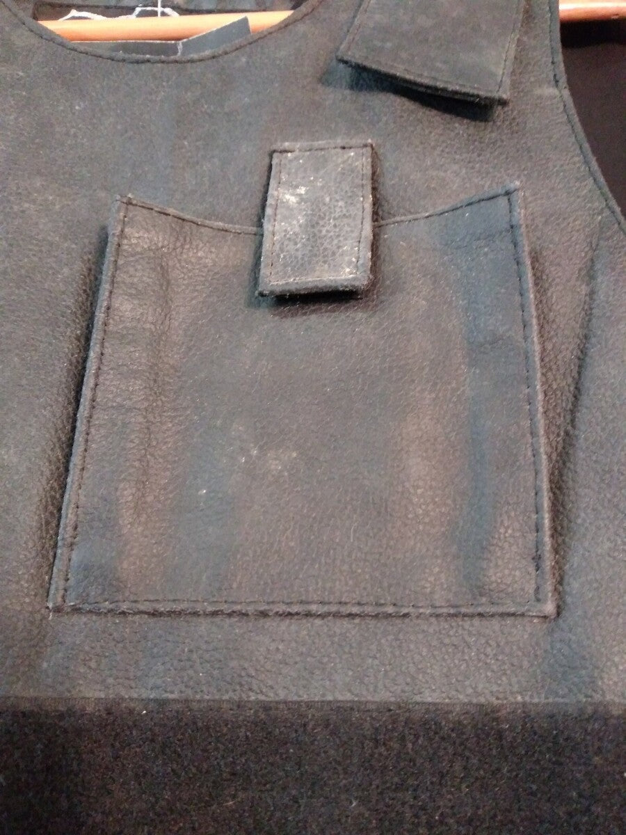 NOS Genuine Leather Motorcycle Vest / MV-321-14 / Small