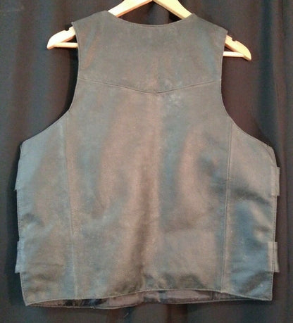 NOS Genuine Leather Motorcycle Vest / MV-321-14 / Small