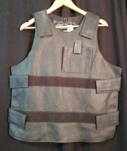 NOS Genuine Leather Motorcycle Vest / MV-321-14 / Small