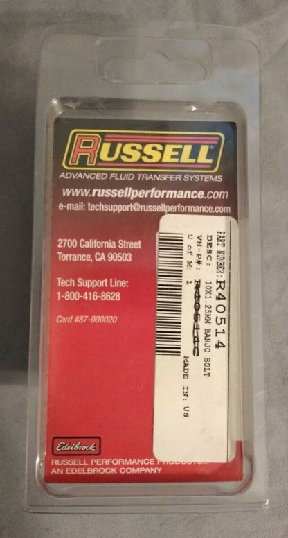 NEW Russell Street Legal Double Banjo Bolt / R40514
