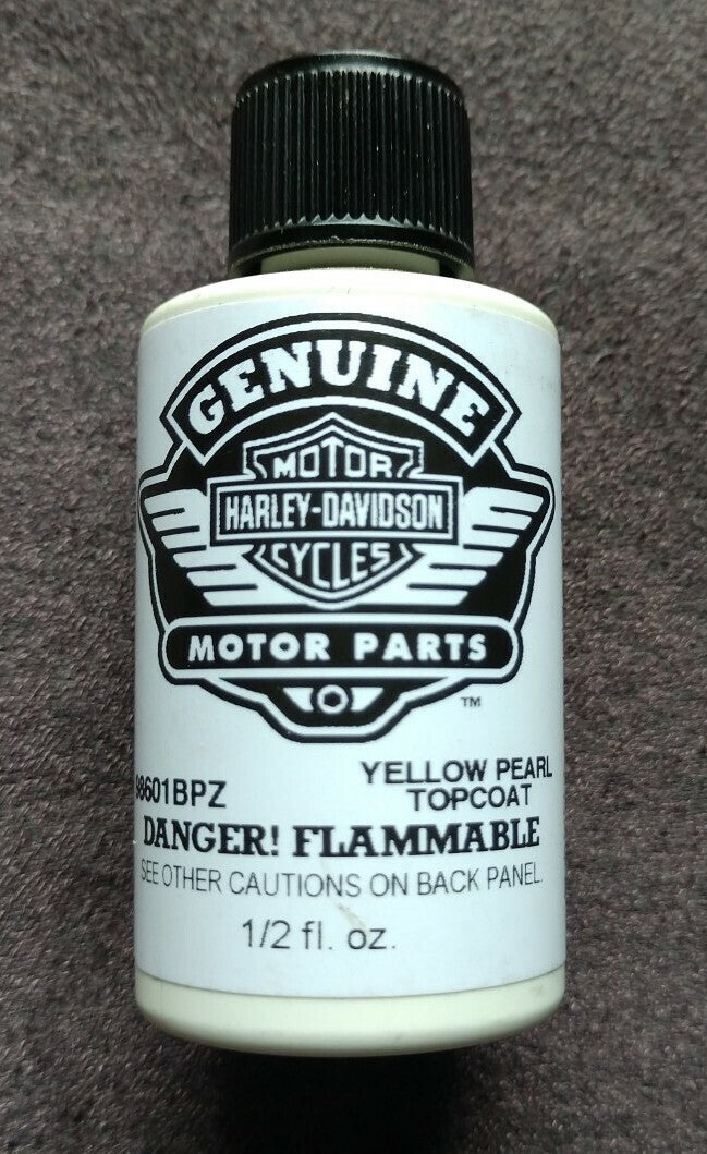 NEW Harley Davidson 98601BPZ Touch Up Paint 1/2 fl oz. / Yellow Pearl Topcoat