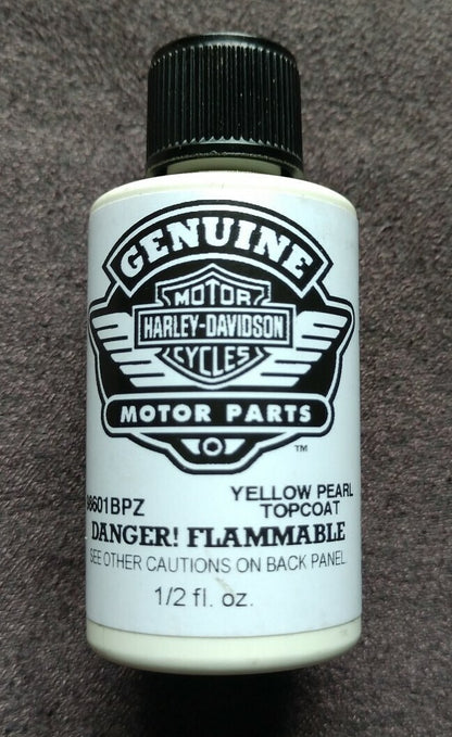 NEW Harley Davidson 98601BPZ Touch Up Paint 1/2 fl oz. / Yellow Pearl Topcoat