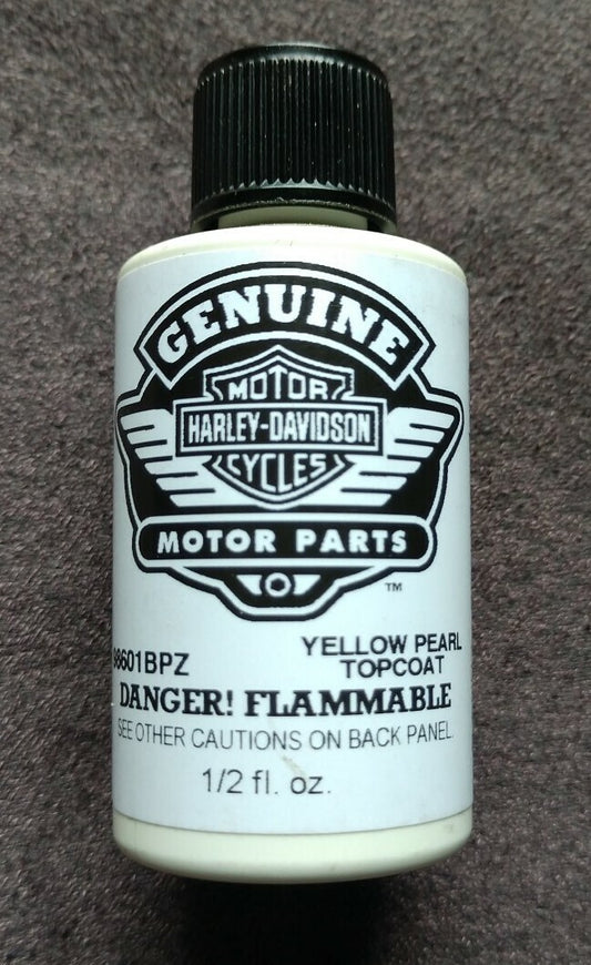 NEW Harley Davidson 98601BPZ Touch Up Paint 1/2 fl oz. / Yellow Pearl Topcoat