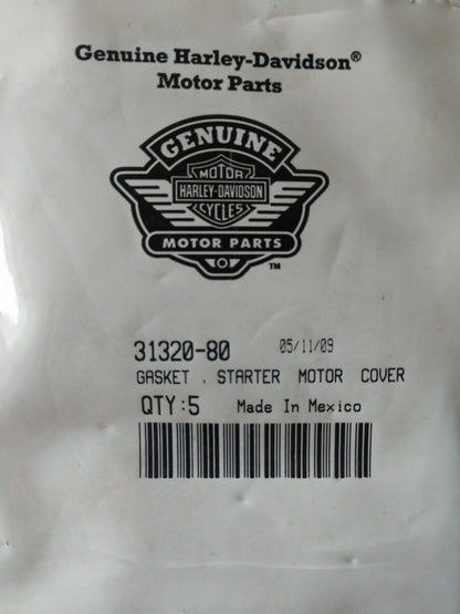 Lot of 2 Genuine NEW Harley Davidson Gasket, Starter Motor Cover 31320-80