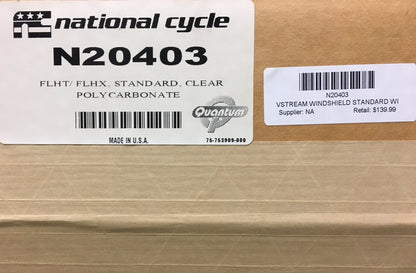 NEW N20403 VSTREAM FLHT/FLHX Standard Clear Polycarbonate Windshield
