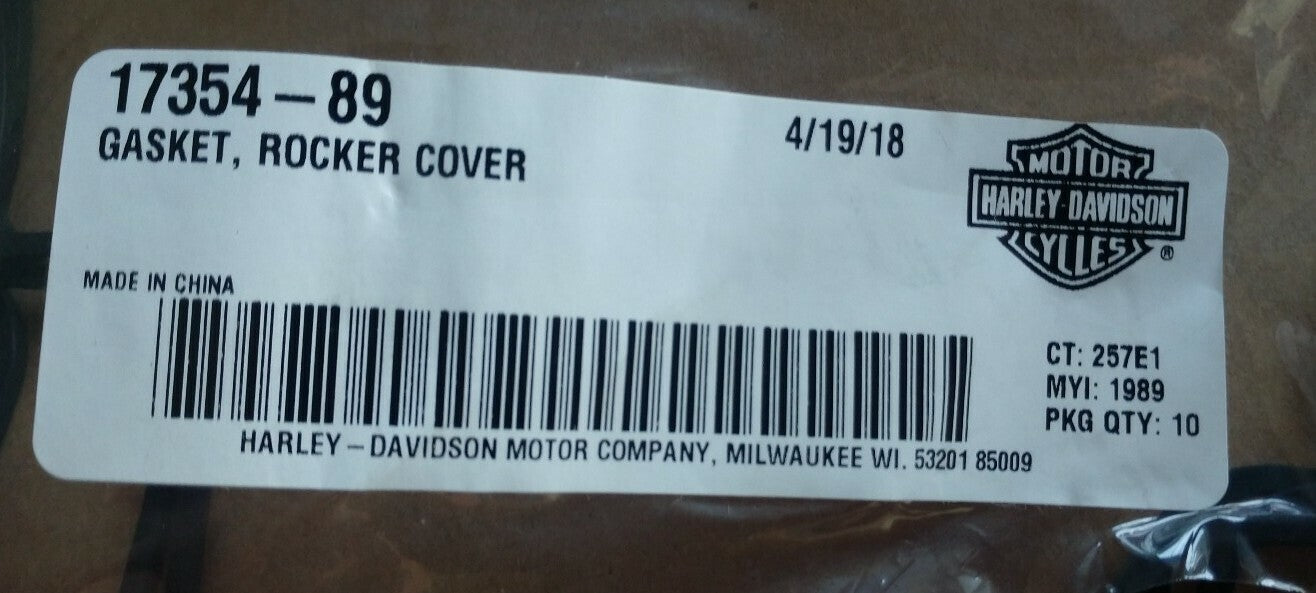 Lot of 4 NEW HARLEY DAVIDSON Gasket, Rocket Cover / 17354-89