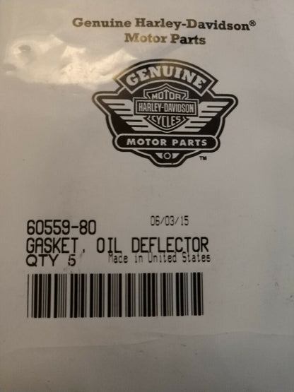 Lot of 4 New Genuine Harley Davidson Gasket, Oil Deflector / 60559-80