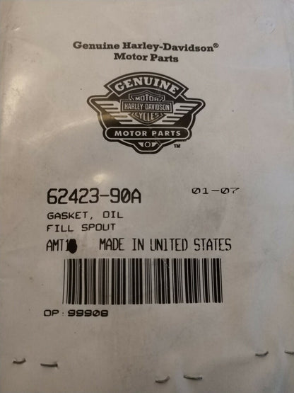 Lot of 2 NEW Genuine HARLEY DAVIDSON Gasket, Oil Fill Spout / 62423-90A