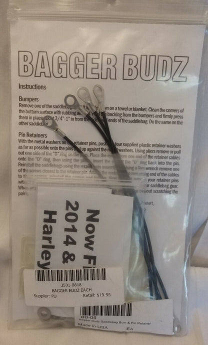 NEW RIVCO Bagger Budz Saddlebag Feet & Pin Retainer Kit BB-05 / 3501-0818