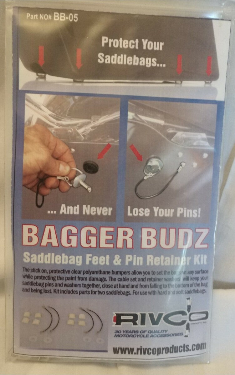 NEW RIVCO Bagger Budz Saddlebag Feet & Pin Retainer Kit BB-05 / 3501-0818