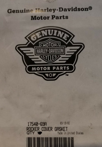 NEW Genuine Harley Davidson Rocker Cover Gasket / 17540-69A / QTY 1