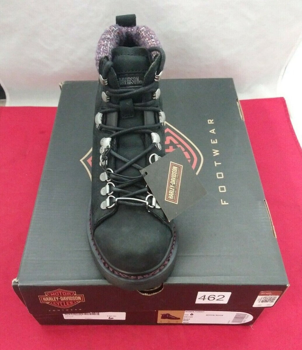 NEW Harley-Davidson Women's Akers 5-Inch Black Boots / D84549 / Sz 6