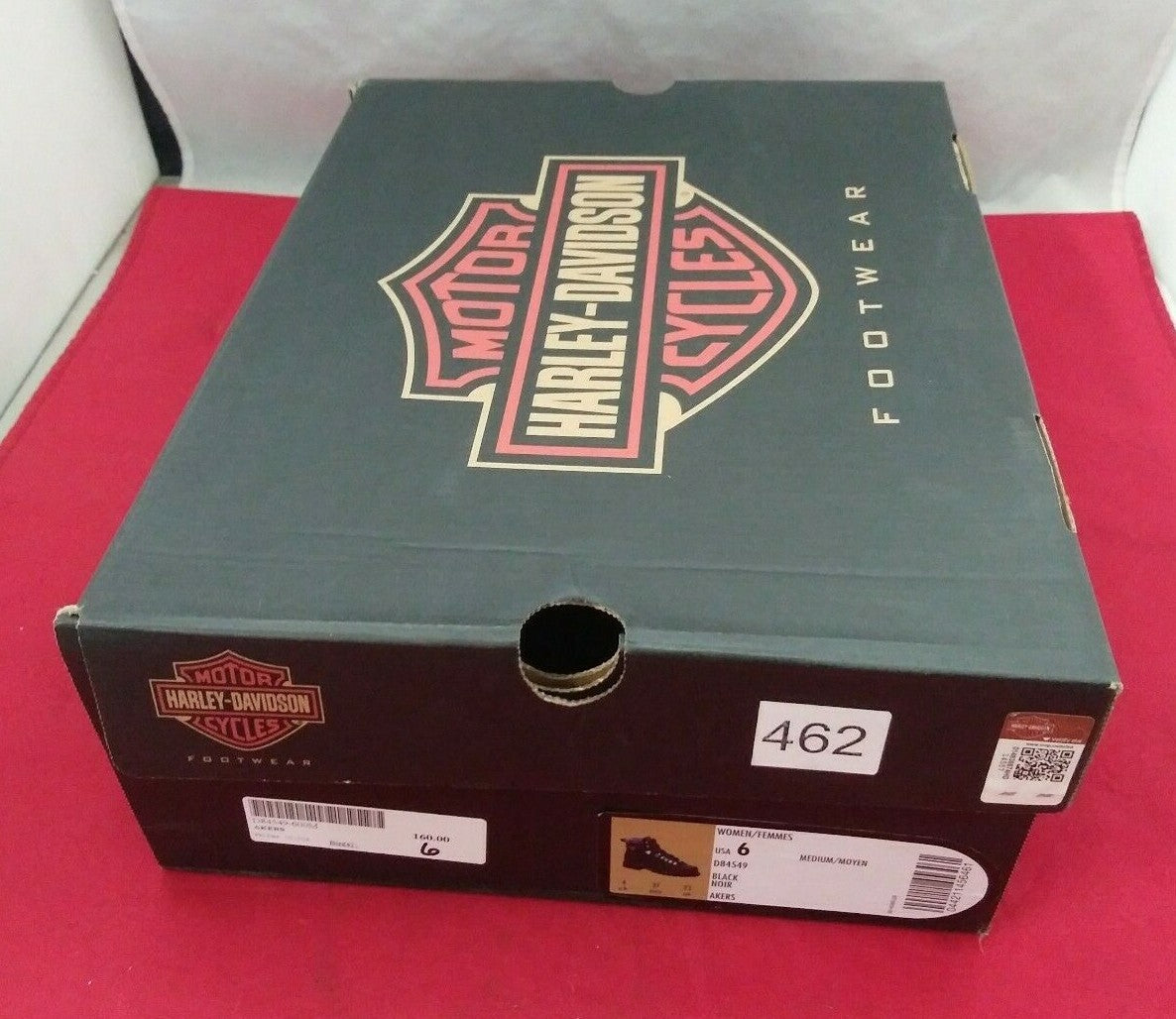 NEW Harley-Davidson Women's Akers 5-Inch Black Boots / D84549 / Sz 6