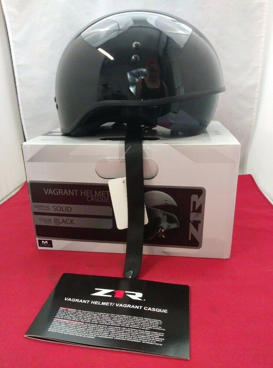 NEW Z1R Half Shell Helmet / Vagrant Black / Medium / 0103-1276
