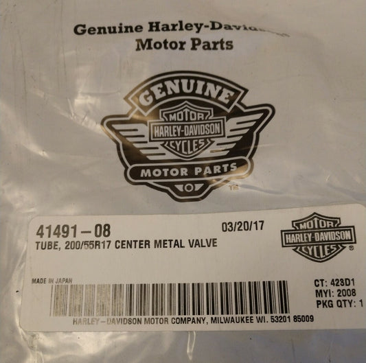 NEW Genuine HARLEY DAVIDSON Tube, 200/55R17 Center Metal Valve / 41491-08