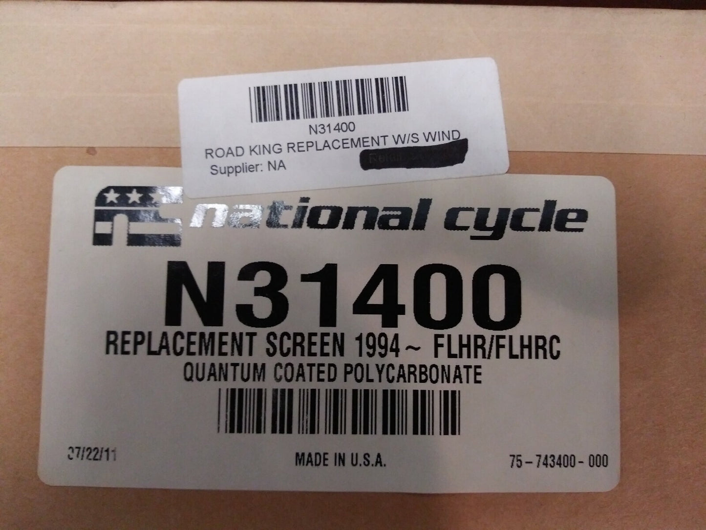 NEW National Cycle Replacement Screen for FLHR/FLHRC / N31400 / Clear