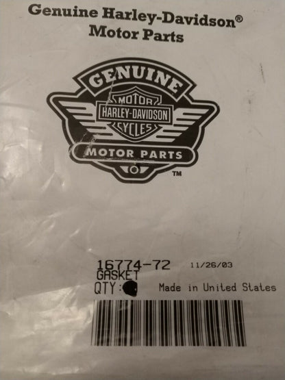 NEW Genuine Harley Davidson Gasket, Cylinder Base / 16774-72 QTY 5
