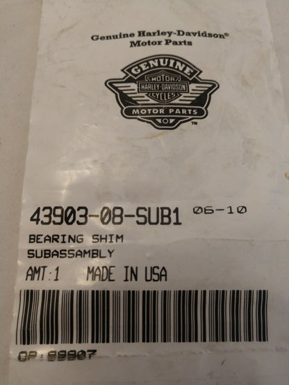 NEW Genuine Harley Davidson Bearing Shim Subassembly / 43903-08-Sub1