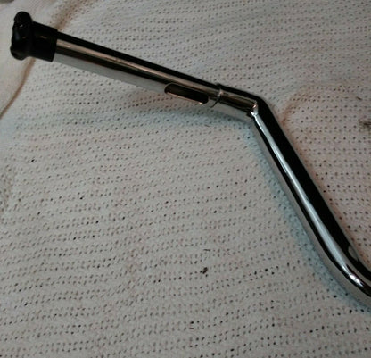 10" Chrome Z Bar Motorcycle Handlebars / Ready for Wiring in Handles