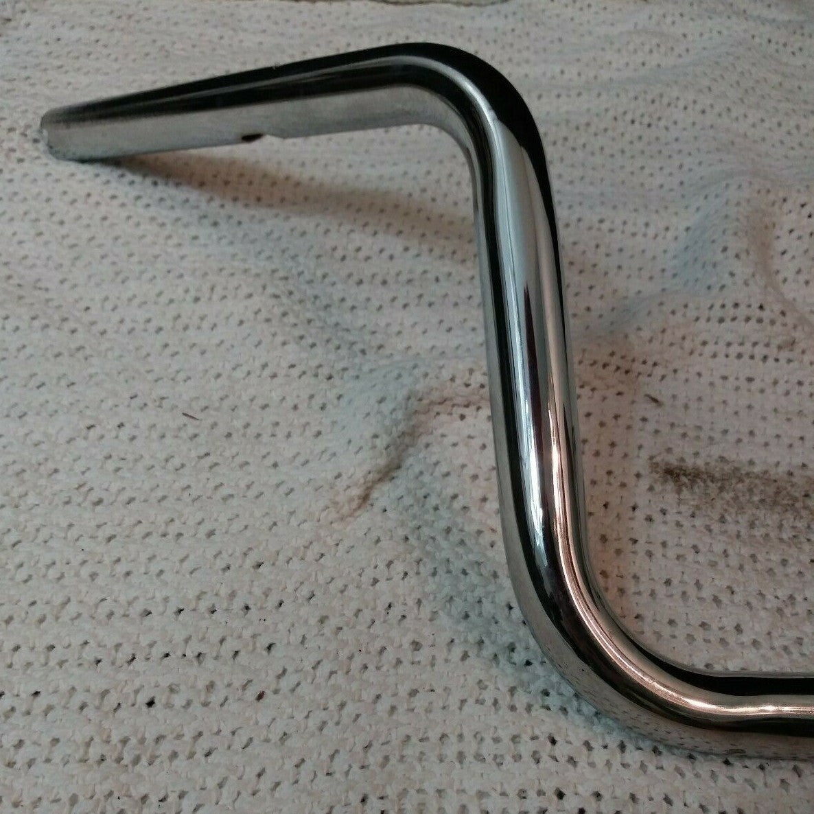 8" Chrome Motorcycle Handlebars / W32" CW 14" PB 10" R 8" / Ready to Wire