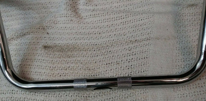 8" Chrome Motorcycle Handlebars / W32" CW 14" PB 10" R 8" / Ready to Wire