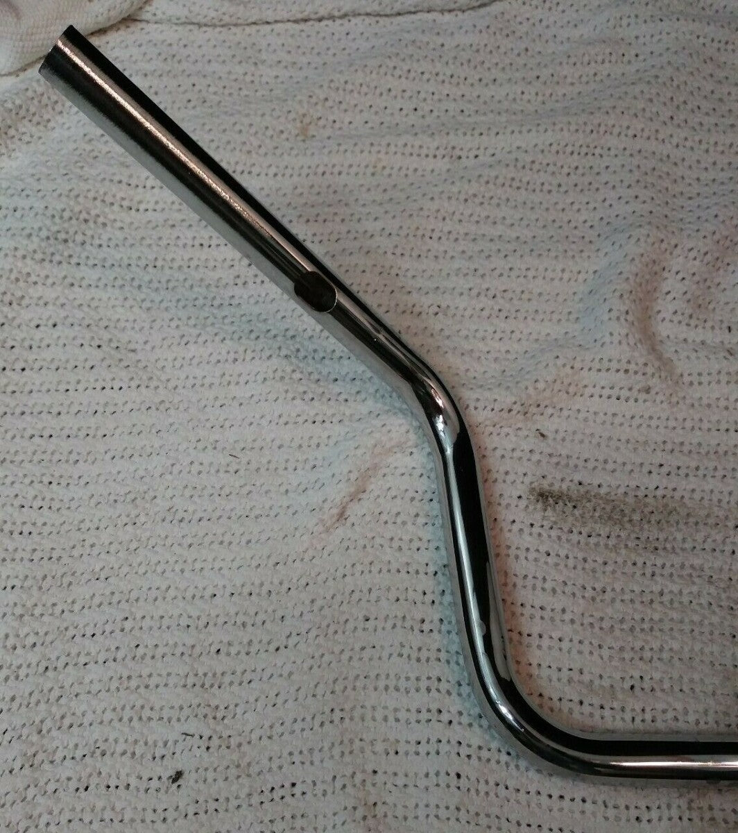 8" Chrome Motorcycle Handlebars / W32" CW 14" PB 10" R 8" / Ready to Wire