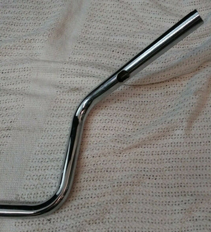 8" Chrome Motorcycle Handlebars / W32" CW 14" PB 10" R 8" / Ready to Wire