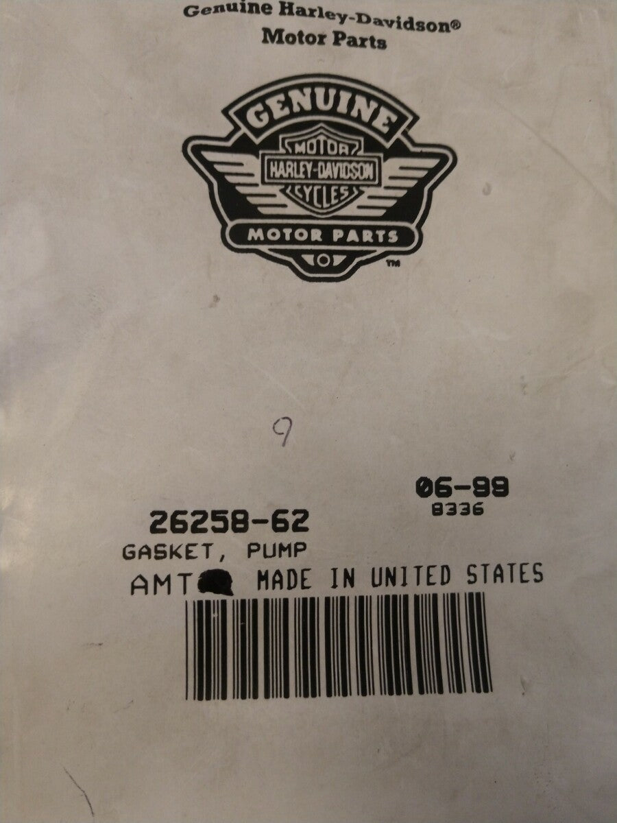 NEW Genuine Harley Davidson Gasket, Oil Pump Cover / 26258-62 QTY 4