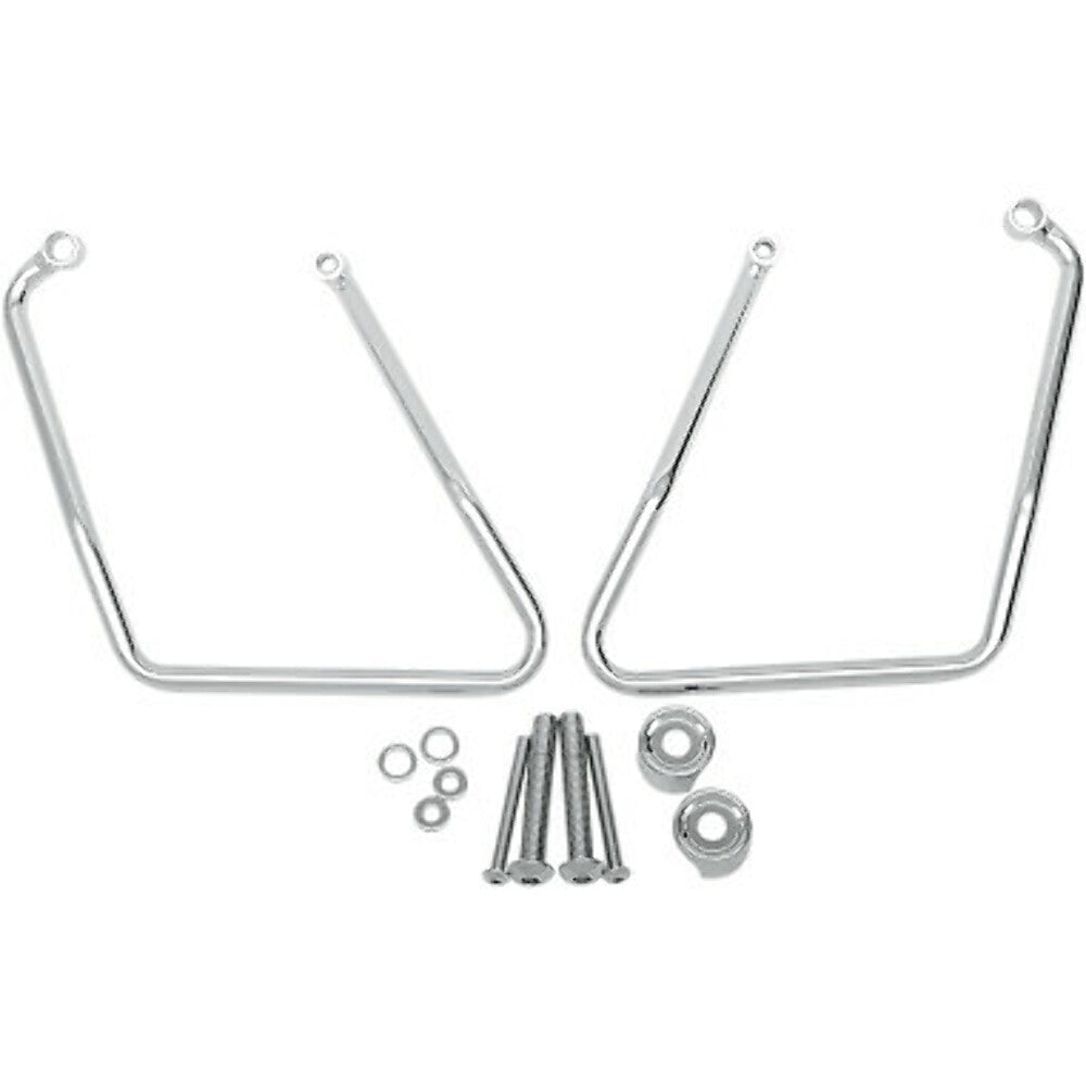 NEW Drag Specialties CHROME SADDLEBAG SUPPORT BRACKETS / 3501-0159