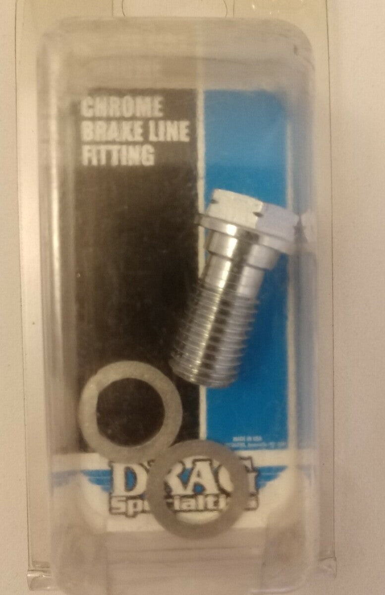 New Drag Specialties Banjo Bolt, 12 x 1.50 P/N 1742-0119 / Chrome Brake Line Fit