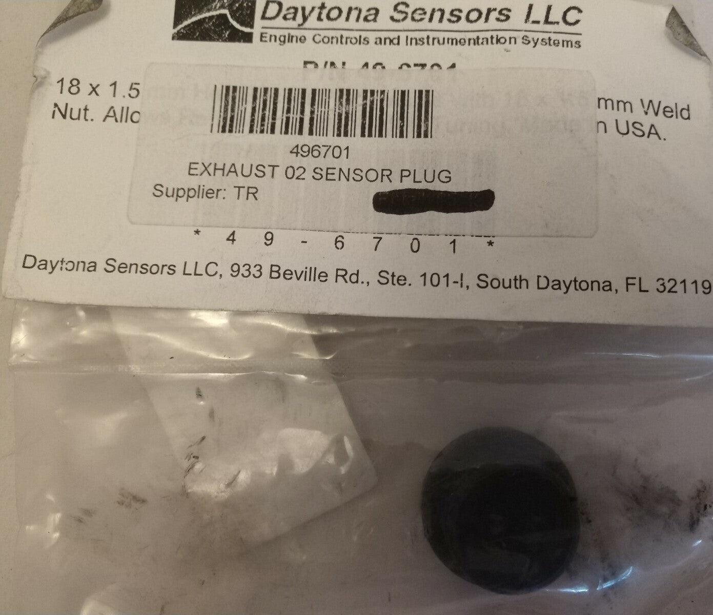 NEW GENUINE Daytona Sensors Exhaust O2 Sensor Plug 18mm / 496701
