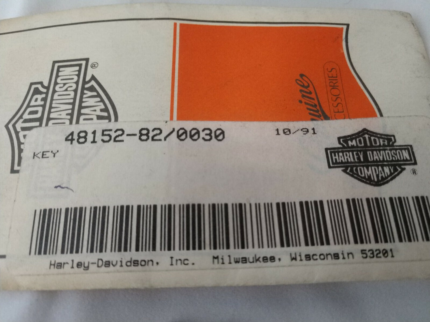 NEW Harley Davidson Key / 48152-82/0030
