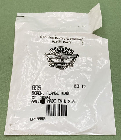 NEW Genuine Harley Davidson Screw, Flange Head / 895 QTY  1