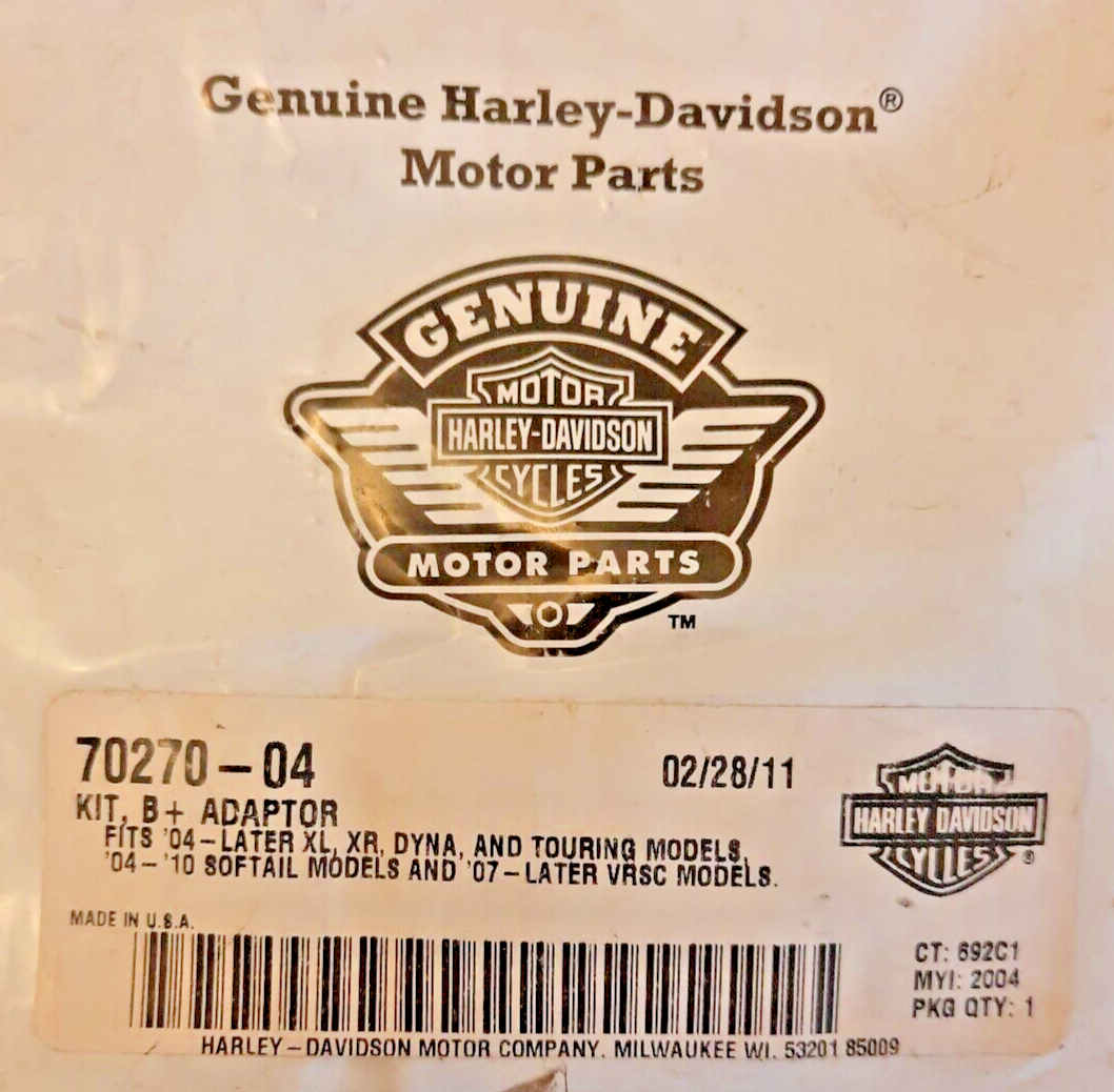 NEW Harley Davidson Kit, B + Adapter Dyna and Touring Models / 70270-04