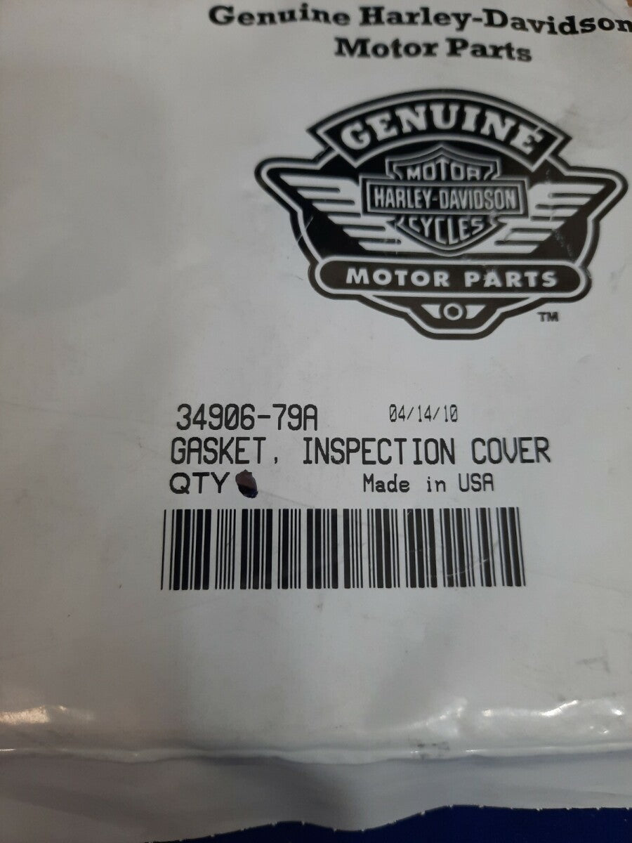 Lot of 3 NEW Genuine Harley Davidson Gasket, Inspection Cover / 34906-79A