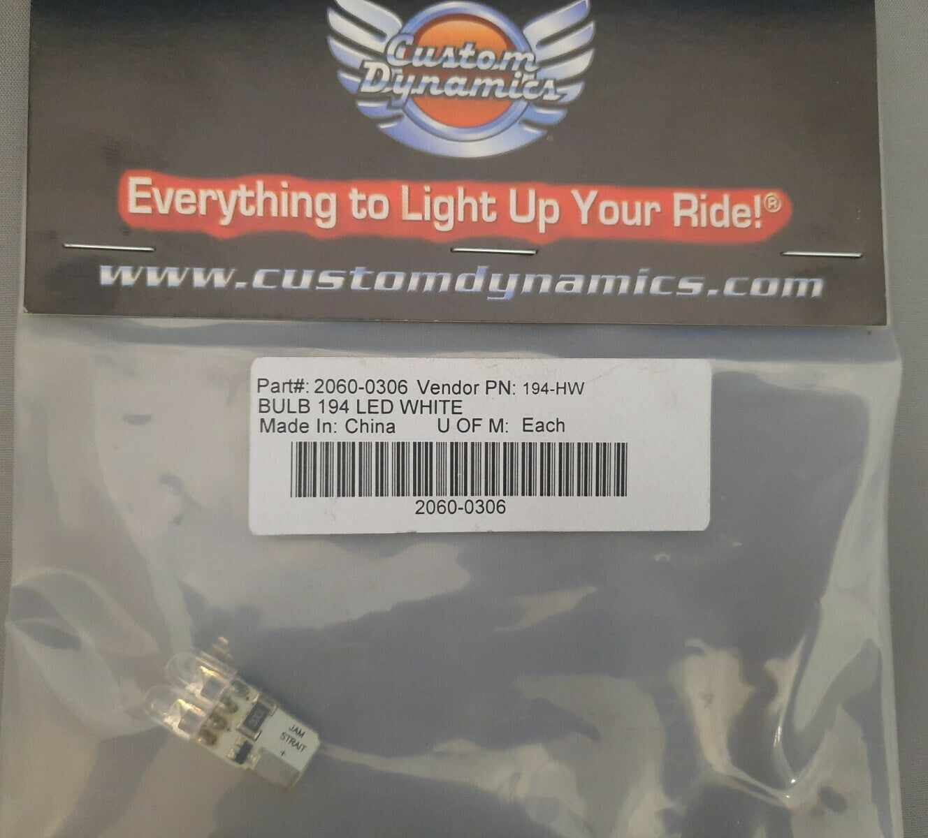 NEW Custom Dynamics White LED Bulb 194-HW / 2060-0306