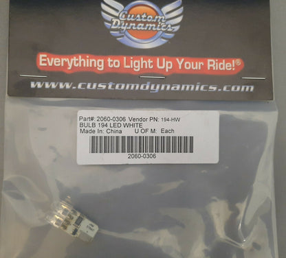 NEW Custom Dynamics White LED Bulb 194-HW / 2060-0306