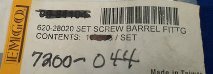 New EMGO Set Screw Barrel Fitting / 7200-044