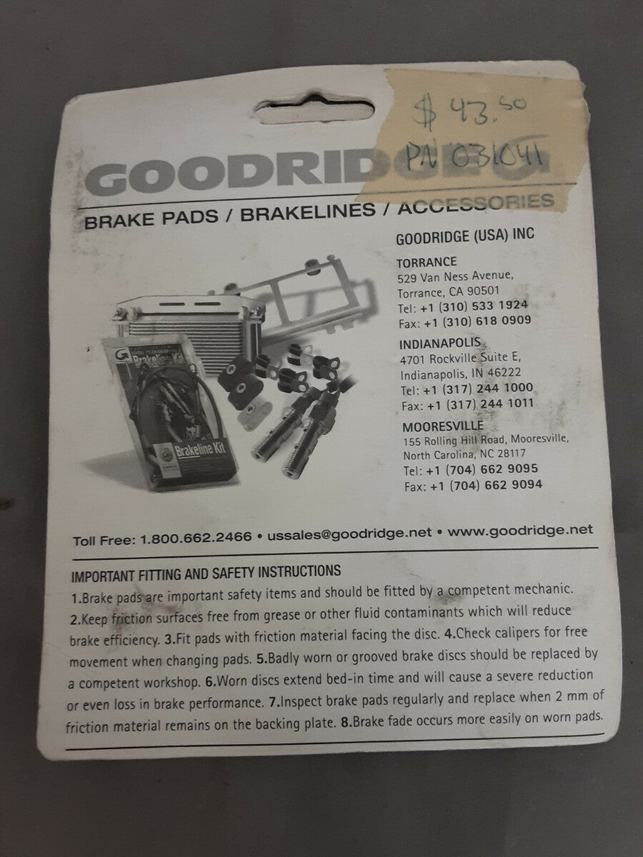 NEW GOODRIDGE GH349 Brake Pads