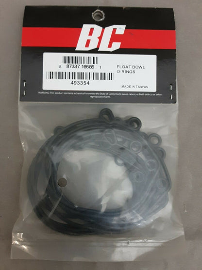 QTY 10 BIKERS CHOICE 493354, FLOAT BOWL O-RINGS