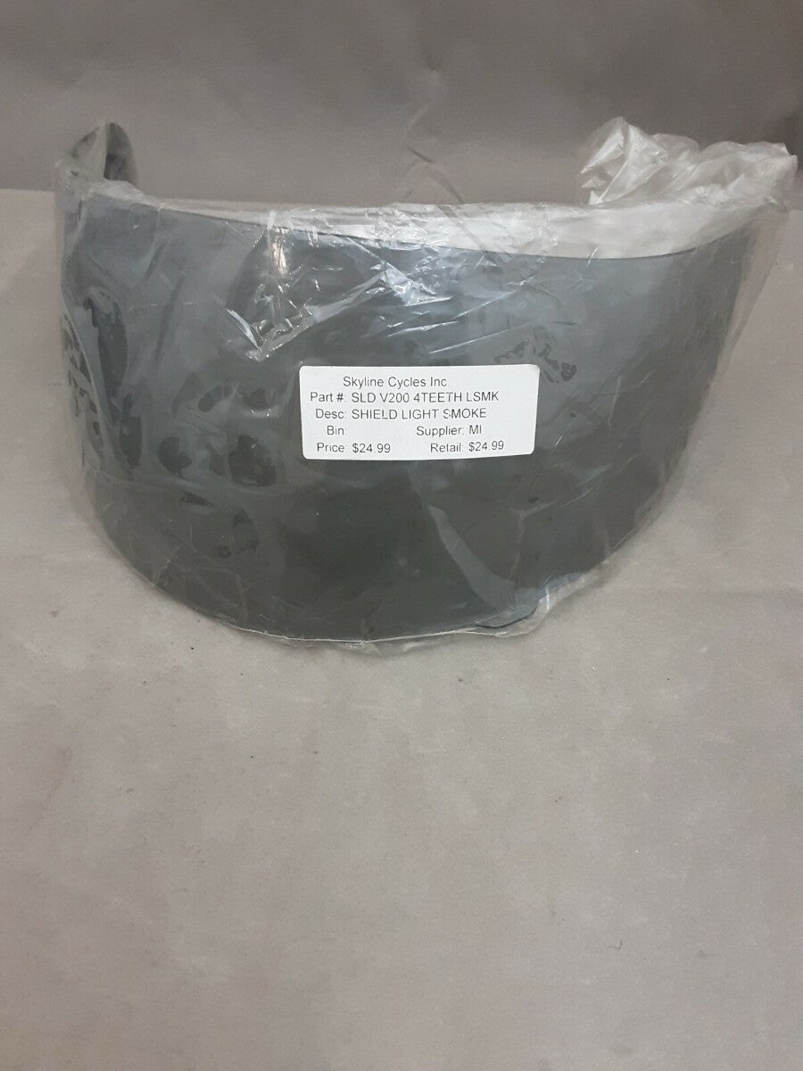 NEW V200 MOTORCYCLE HELMET VISOR / LIGHT SMOKE