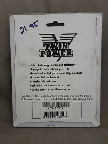New Twin Power 59-2361 Performance Brake Pads