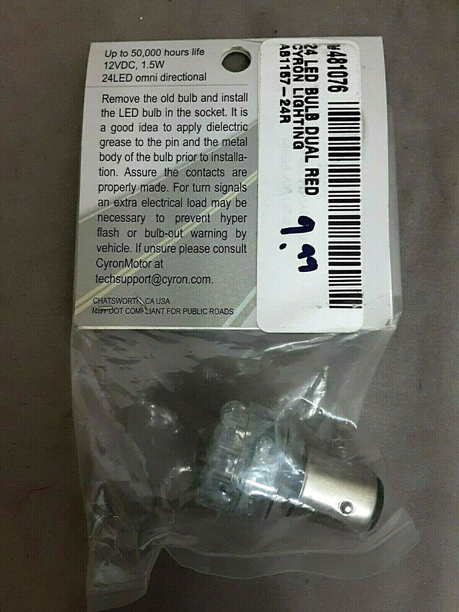 Cyron Lighting AB1157-24R Solid State Dual LED Taillight Bulb - Red